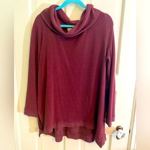 Maeve by Anthropologie cowlneck sweater in burgundy XL